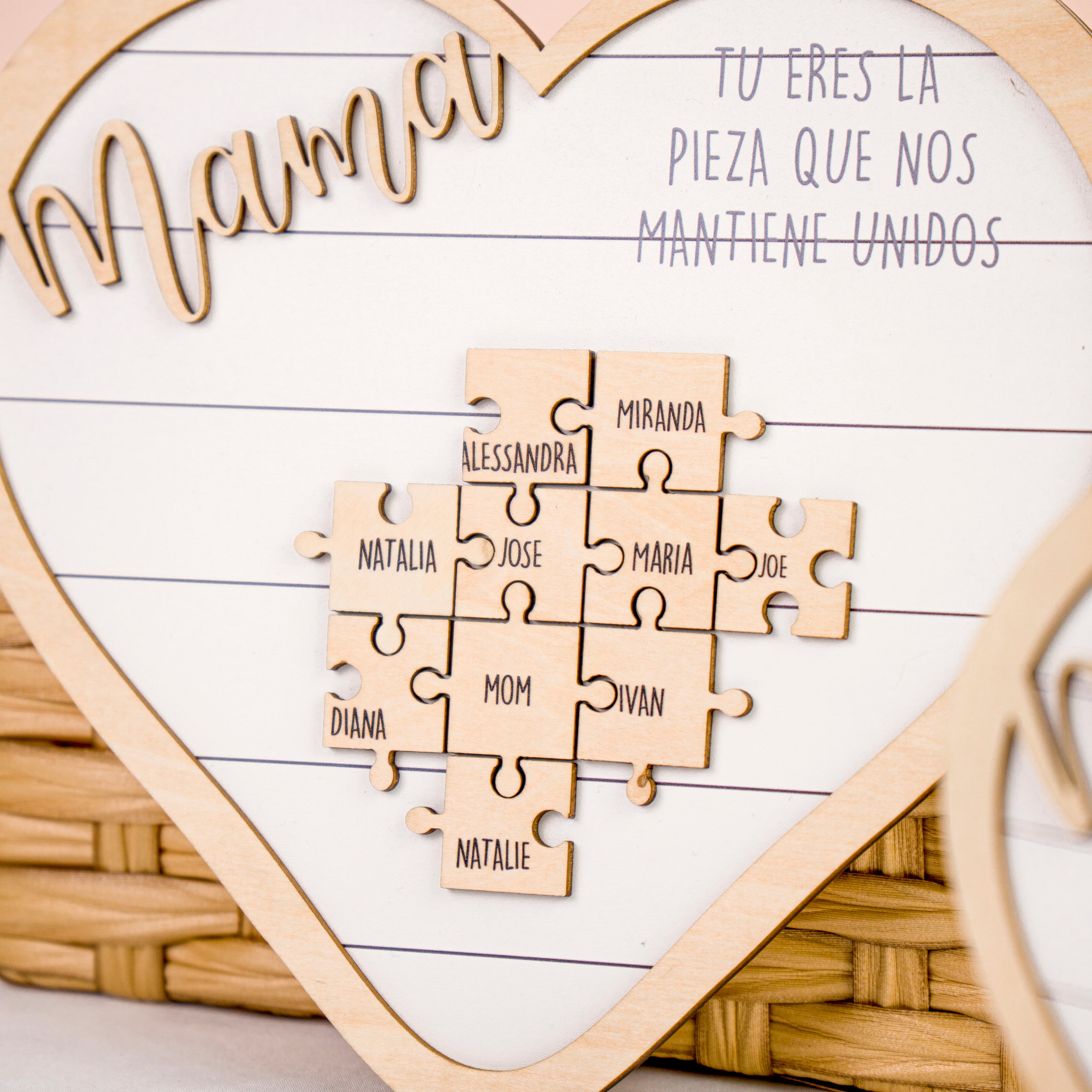 Personalized Mother Sign Mother's Day Puzzle Piece Sign (MS21)