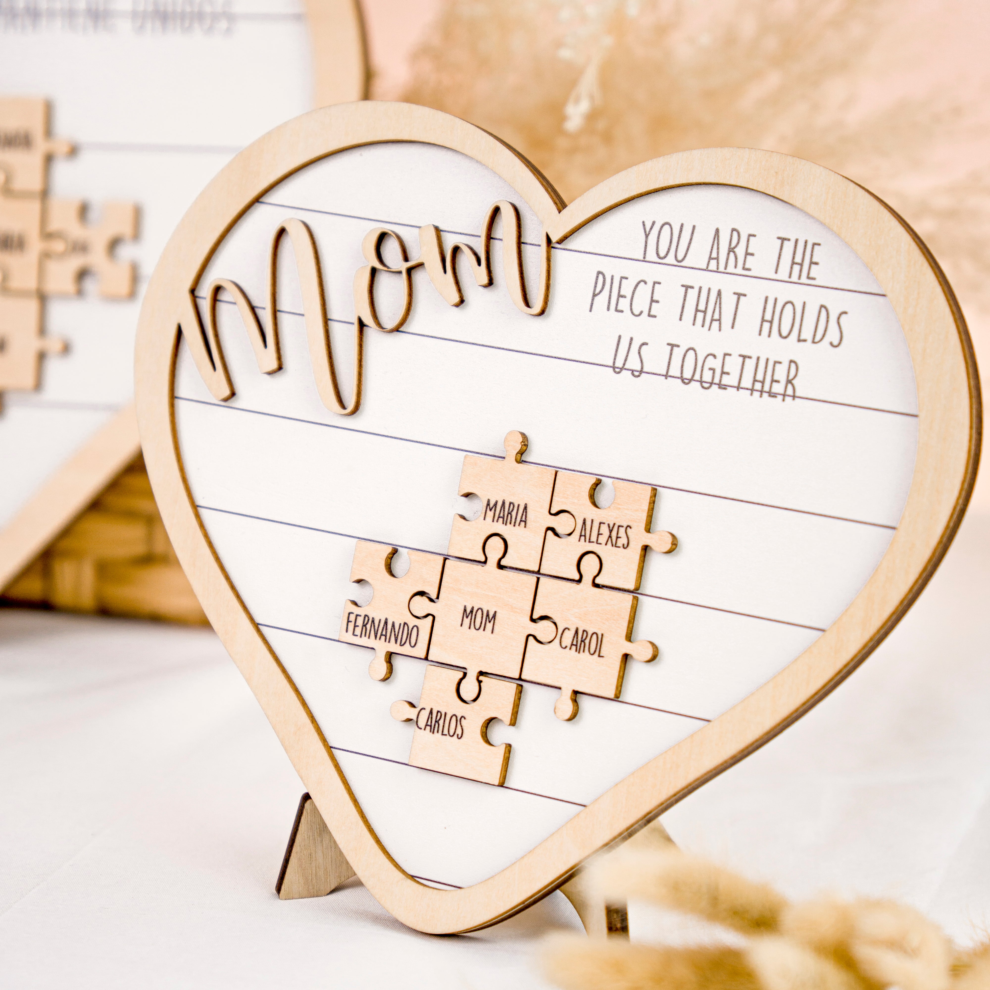 Personalized Mother Sign Mother's Day Puzzle Piece Sign (MS21)