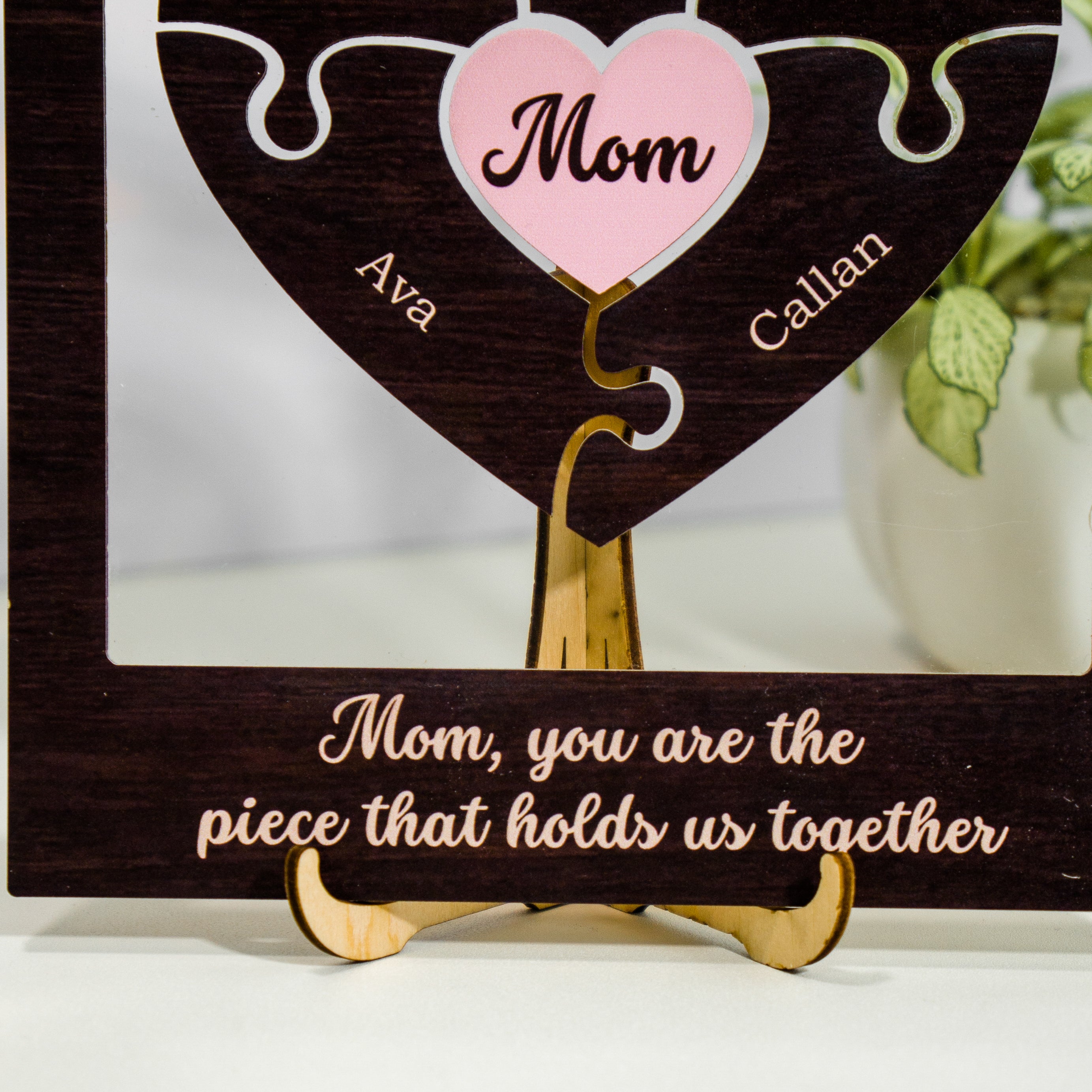 Personalized Mother Sign Mother's Day Puzzle Piece Sign (MS06)