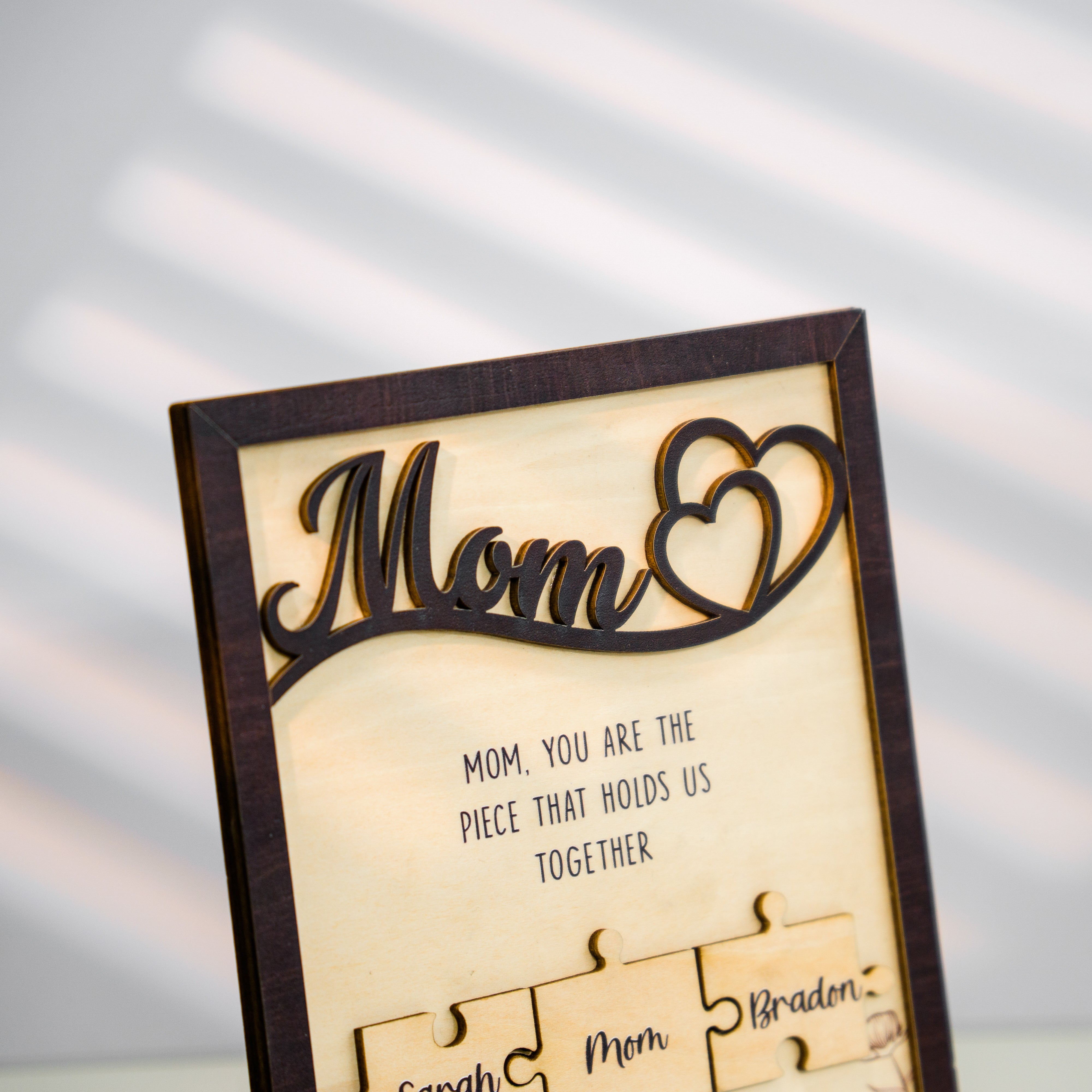 Personalized Mother Sign Mother's Day Puzzle Piece Sign (MS03)