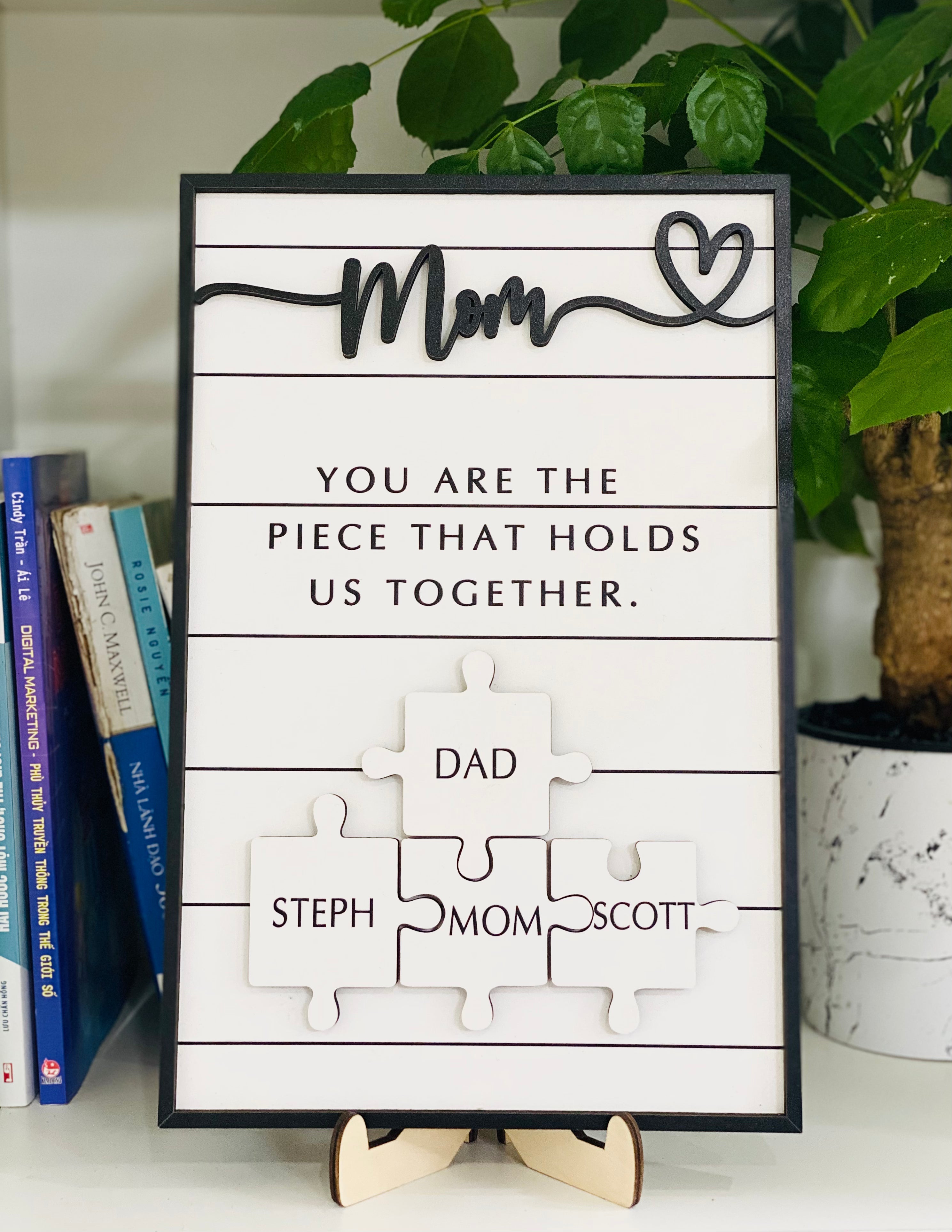 Personalize Puzzle Sign, Mother's Day