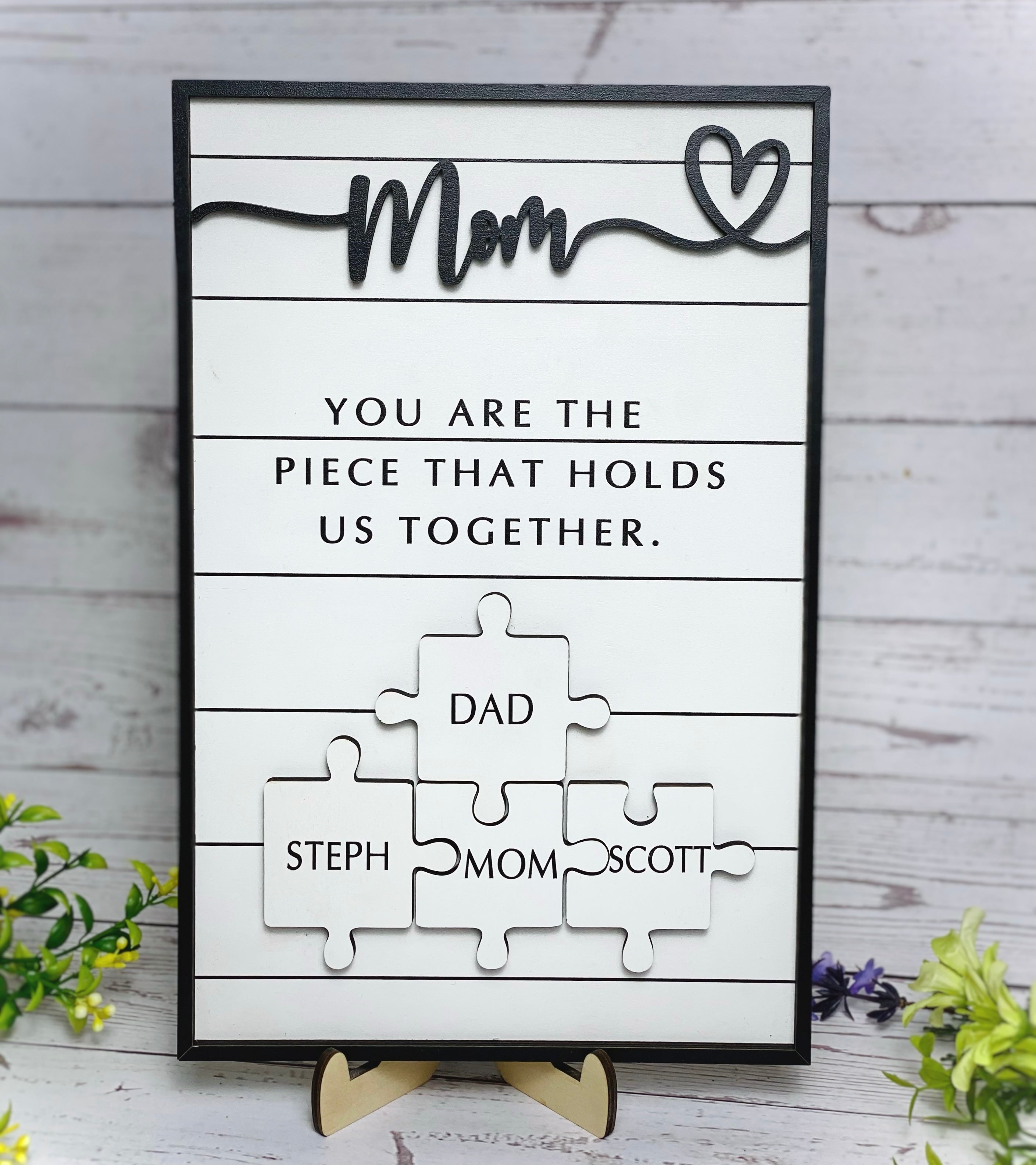 Personalize Puzzle Sign, Mother's Day