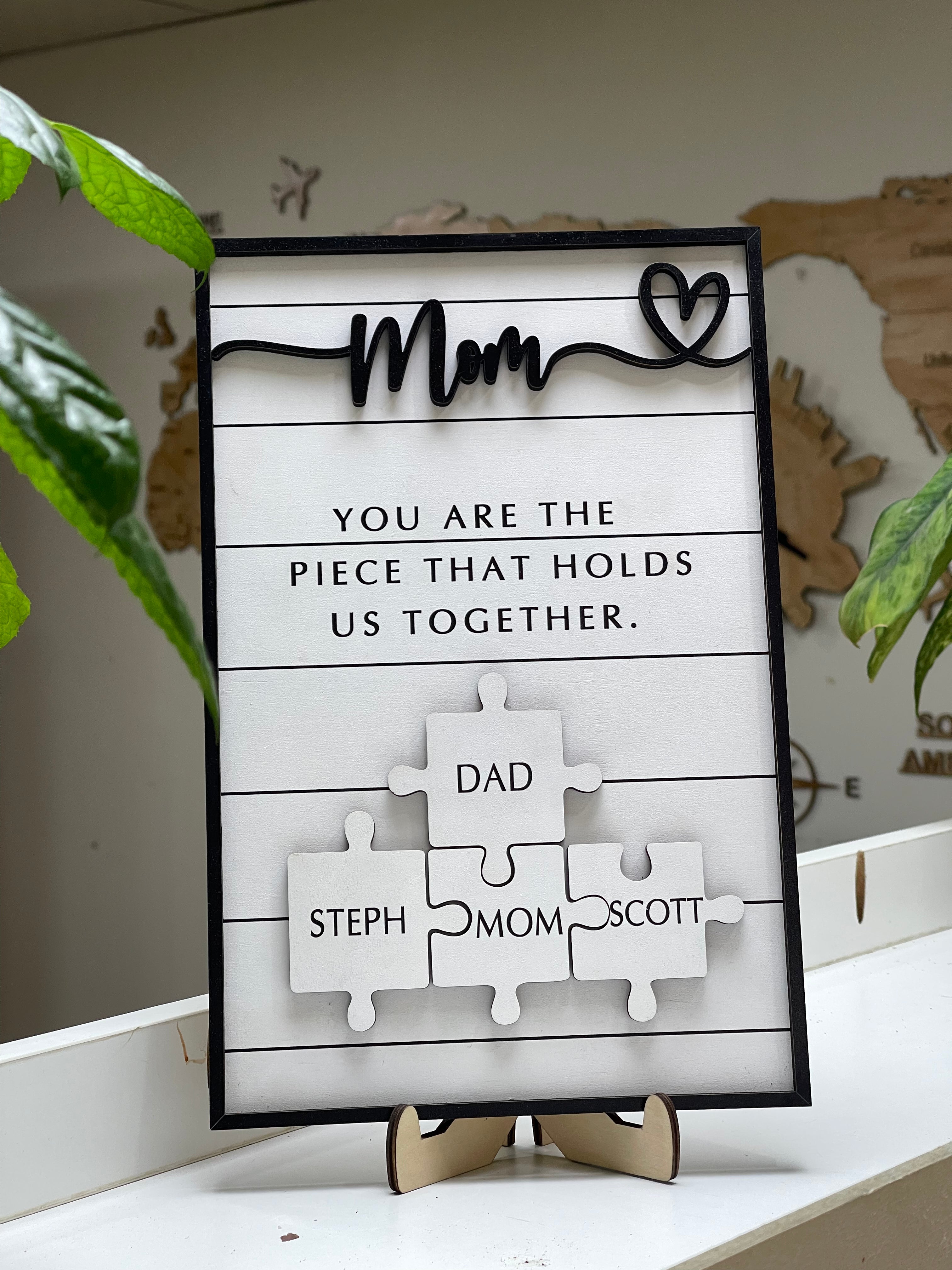 Personalize Puzzle Sign, Mother's Day