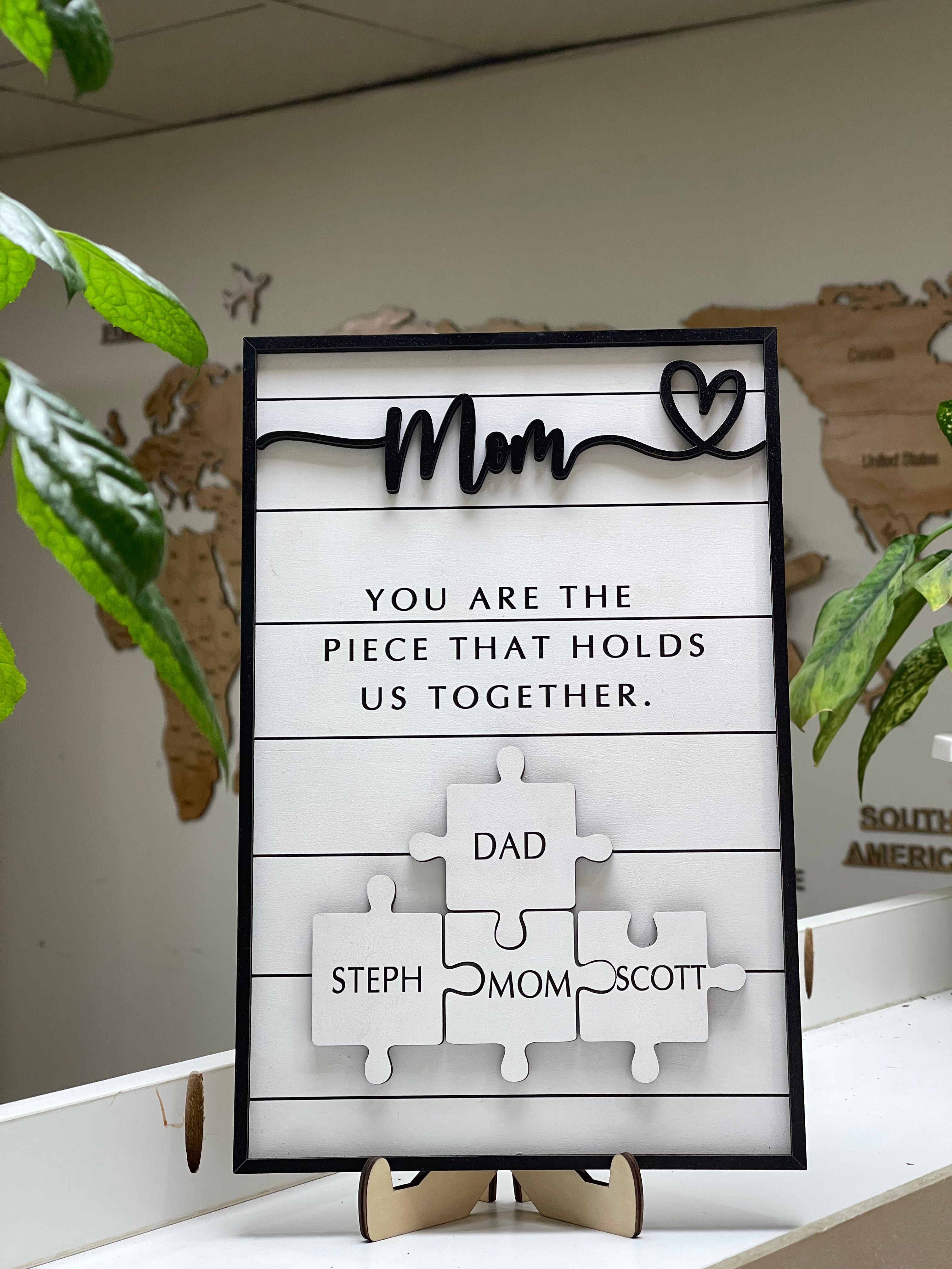 Personalize Puzzle Sign, Mother's Day