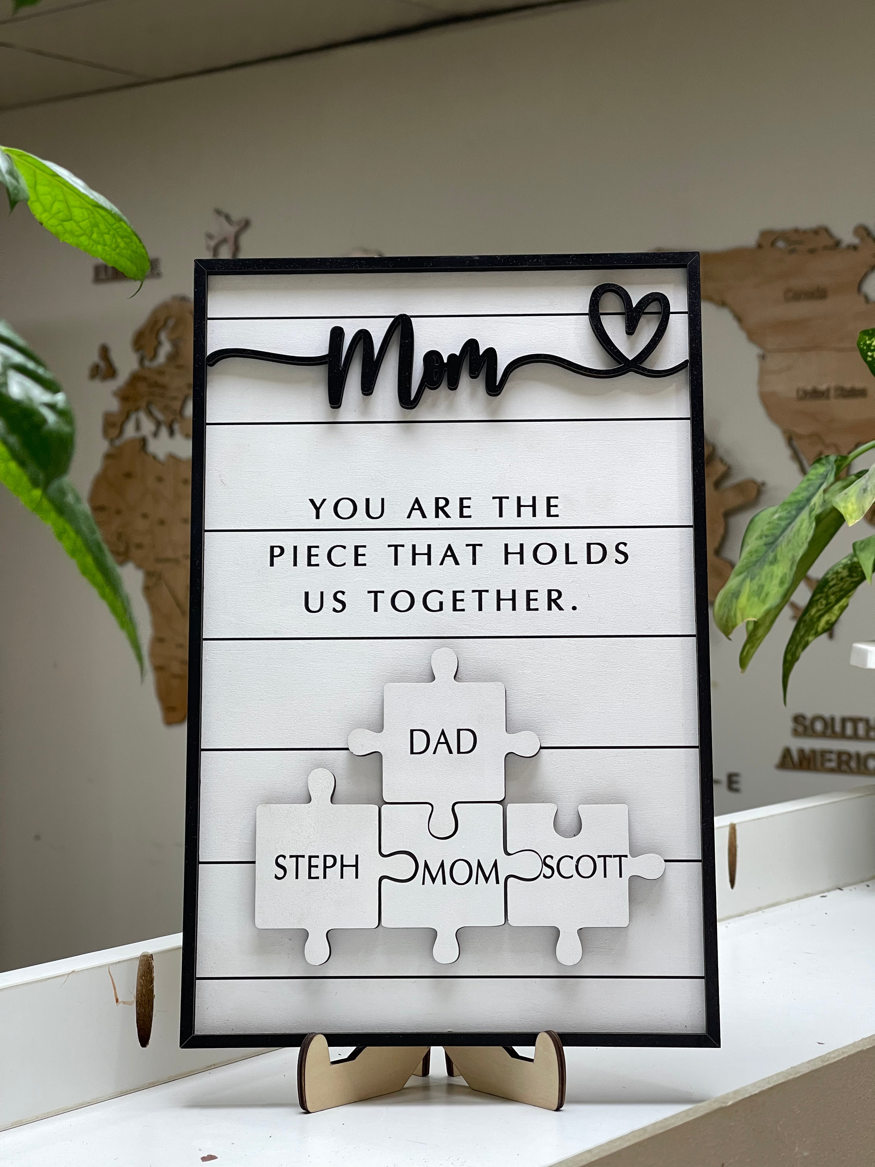 Personalize Puzzle Sign, Mother's Day