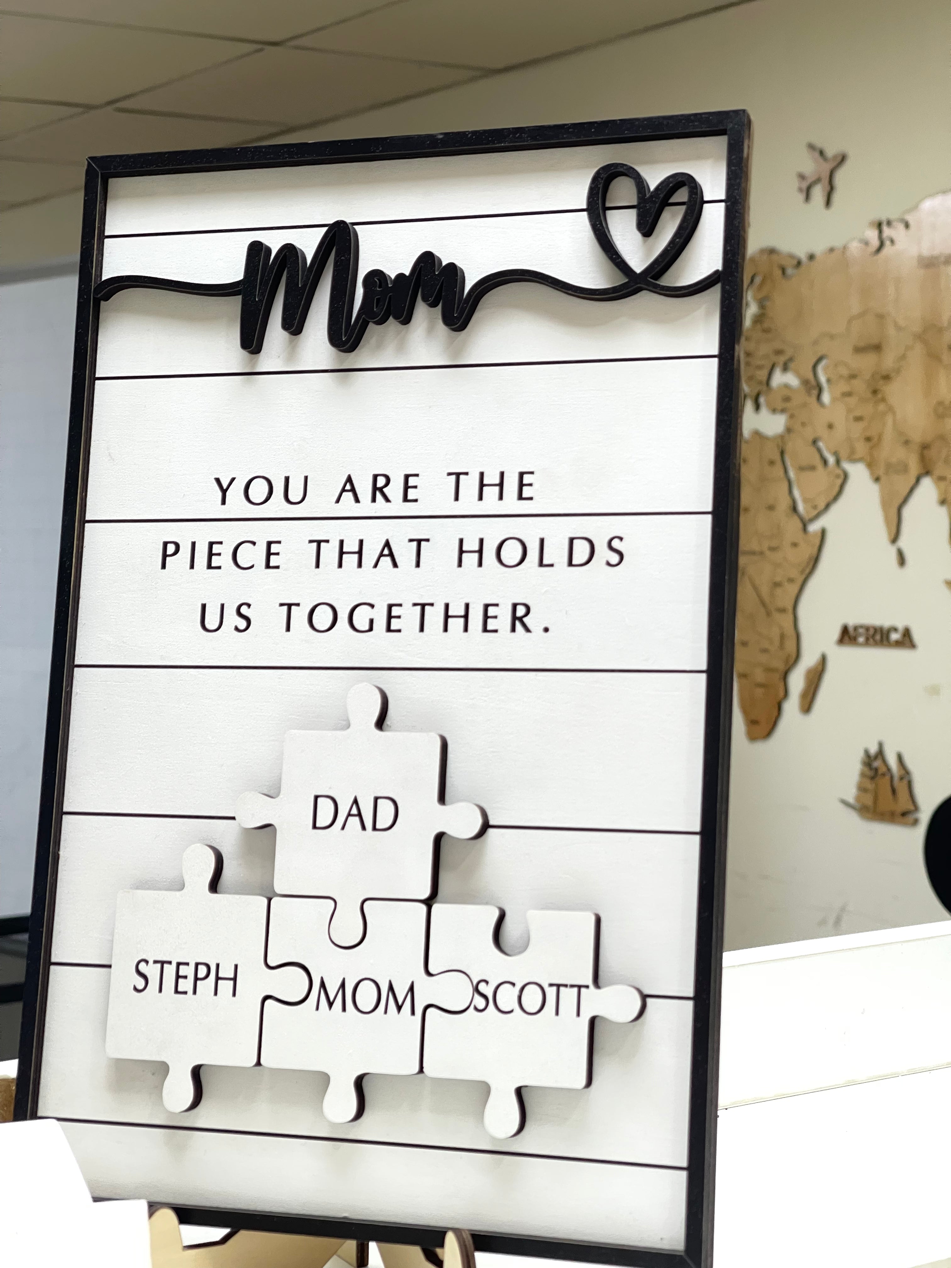 Personalize Puzzle Sign, Mother's Day