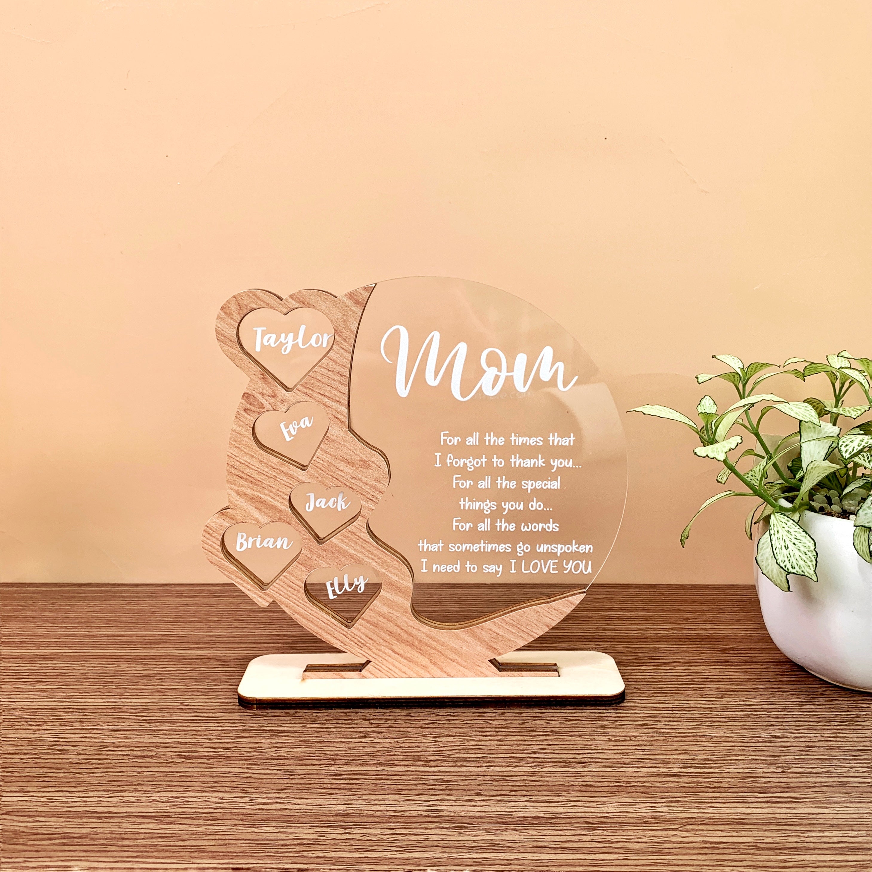 Personalized Mother Sign Mother's Day Puzzle Piece Sign (MS10)