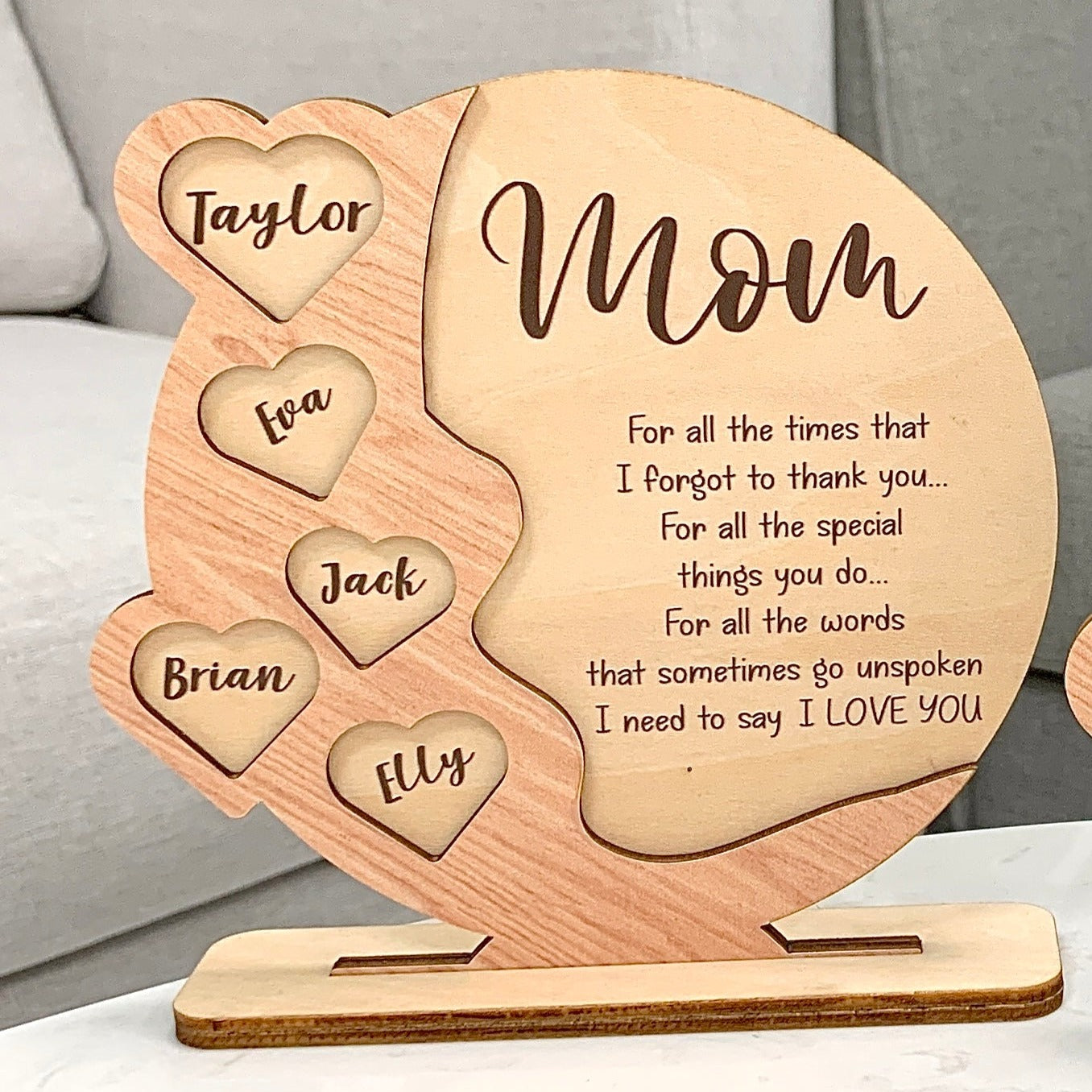 Personalized Mother Sign Mother's Day Puzzle Piece Sign (MS10)