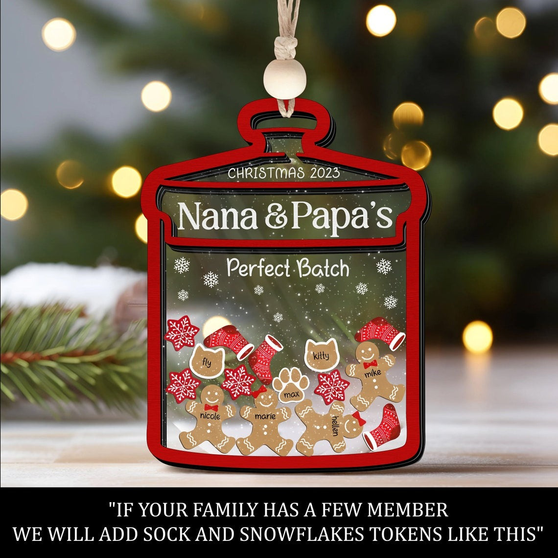 Personalize 5 layers wooden ornament (CF70)