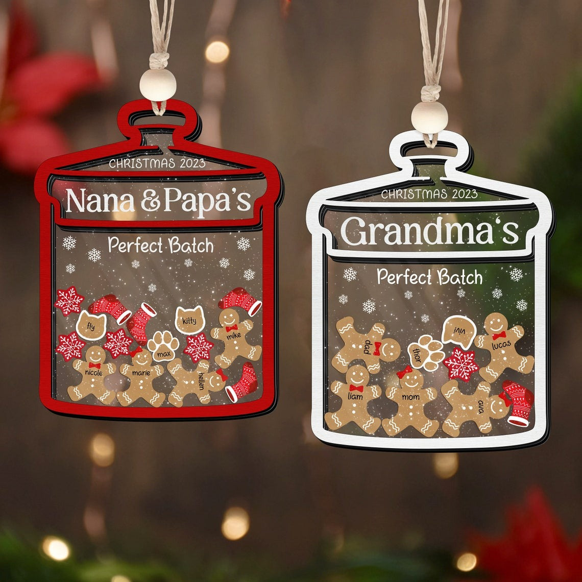 Personalize 5 layers wooden ornament (CF70)