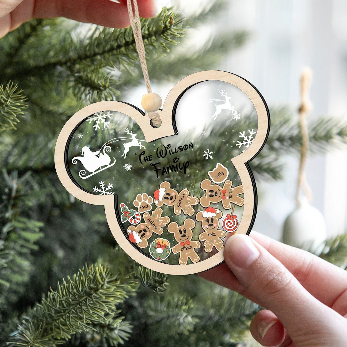 Personalize 5 layers wooden ornament (CF74)