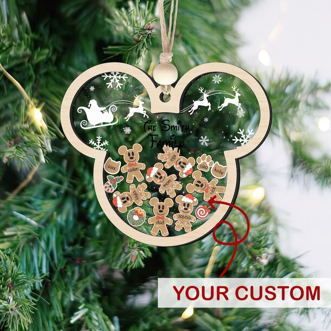 Personalize 5 layers wooden ornament (CF74)