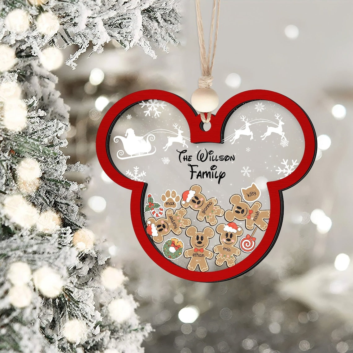 Personalize 5 layers wooden ornament (CF74)